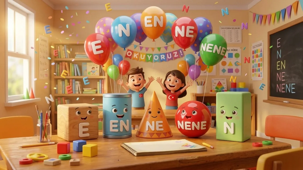 1. Sınıf İlk Okuma Yazma EN - NE - NENE Hece ve Kelime Oyunu
